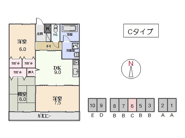 竹屋台ハウス３の物件間取画像